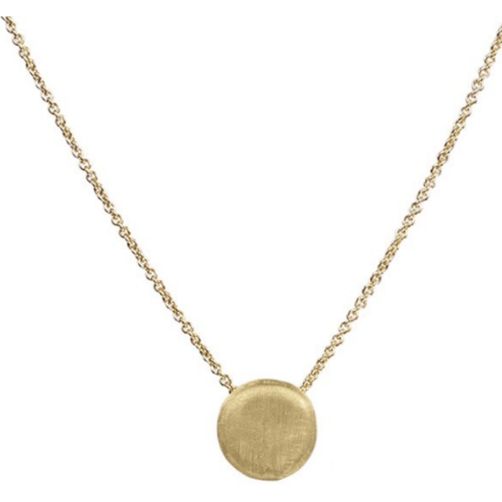 14K Gold Disk Necklace